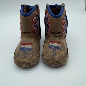 Baby Buckers Twister Cowboy Boots Baby Size infant Brown Western Soft Bottom
